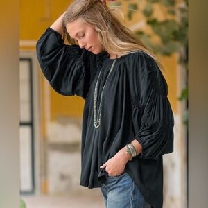 Black Sundance Poet’s Blouse